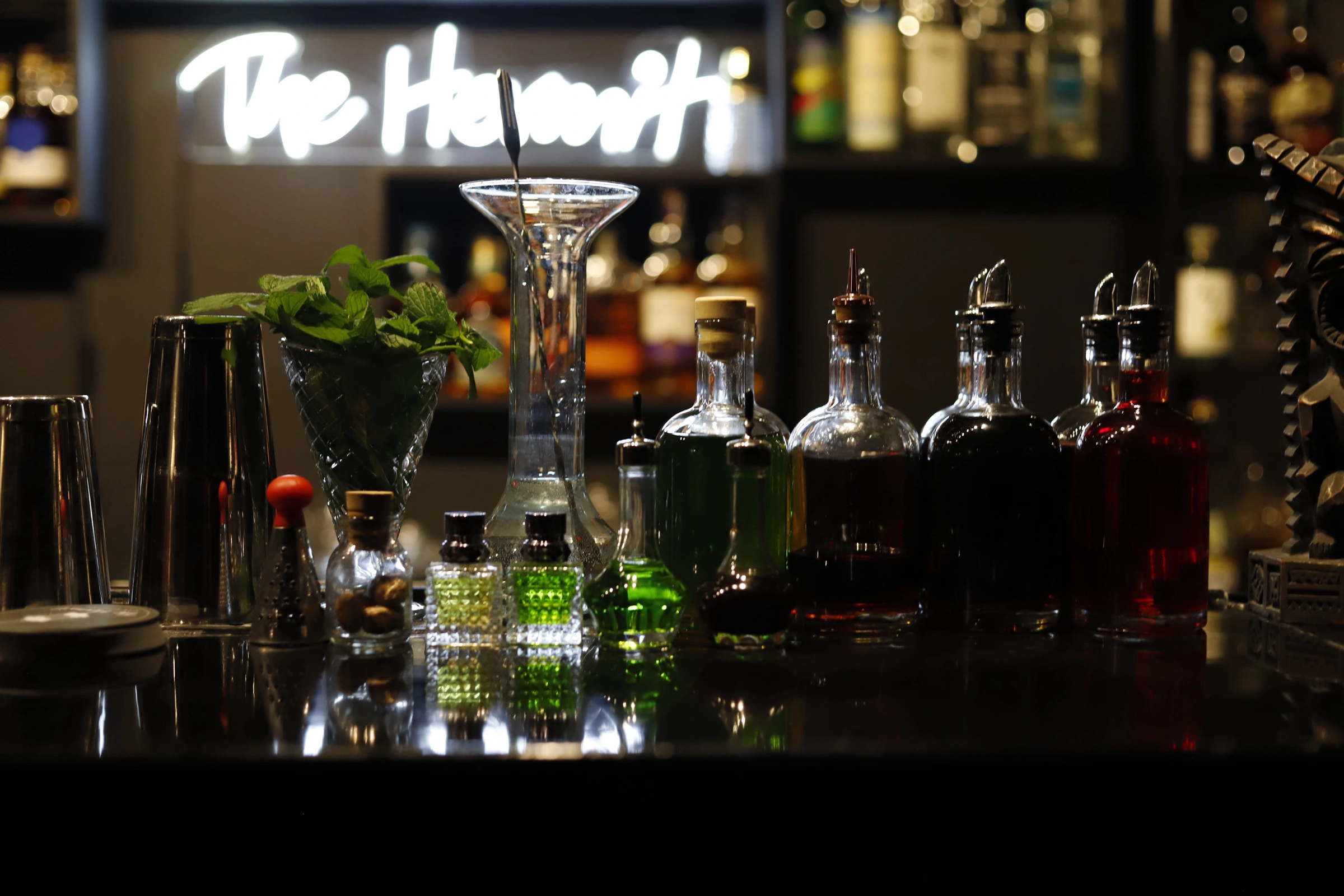 The Hermit Bar counter in Pasto Colombia