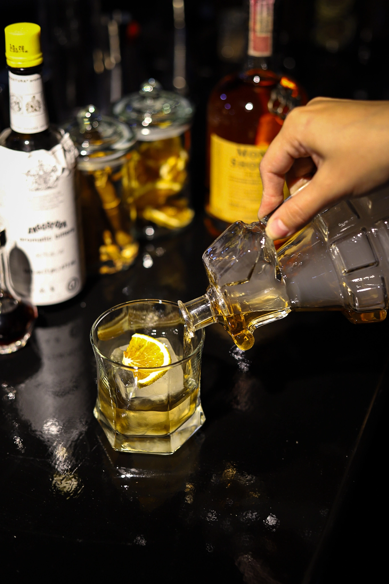 Signature cocktail creation at The Hermit Bar Pasto Nariño